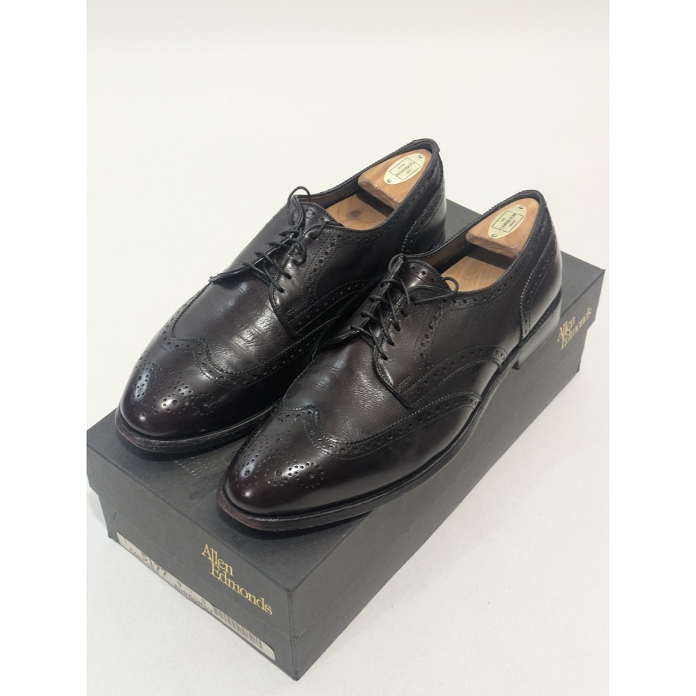 Allen Edmonds Concord Wingtip Oxford Shoes Burgundy 9.5 D‎ Leather